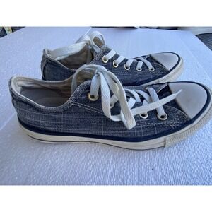 Converse All Star Denim Plaid Canvas Sneaker US Size Women 6